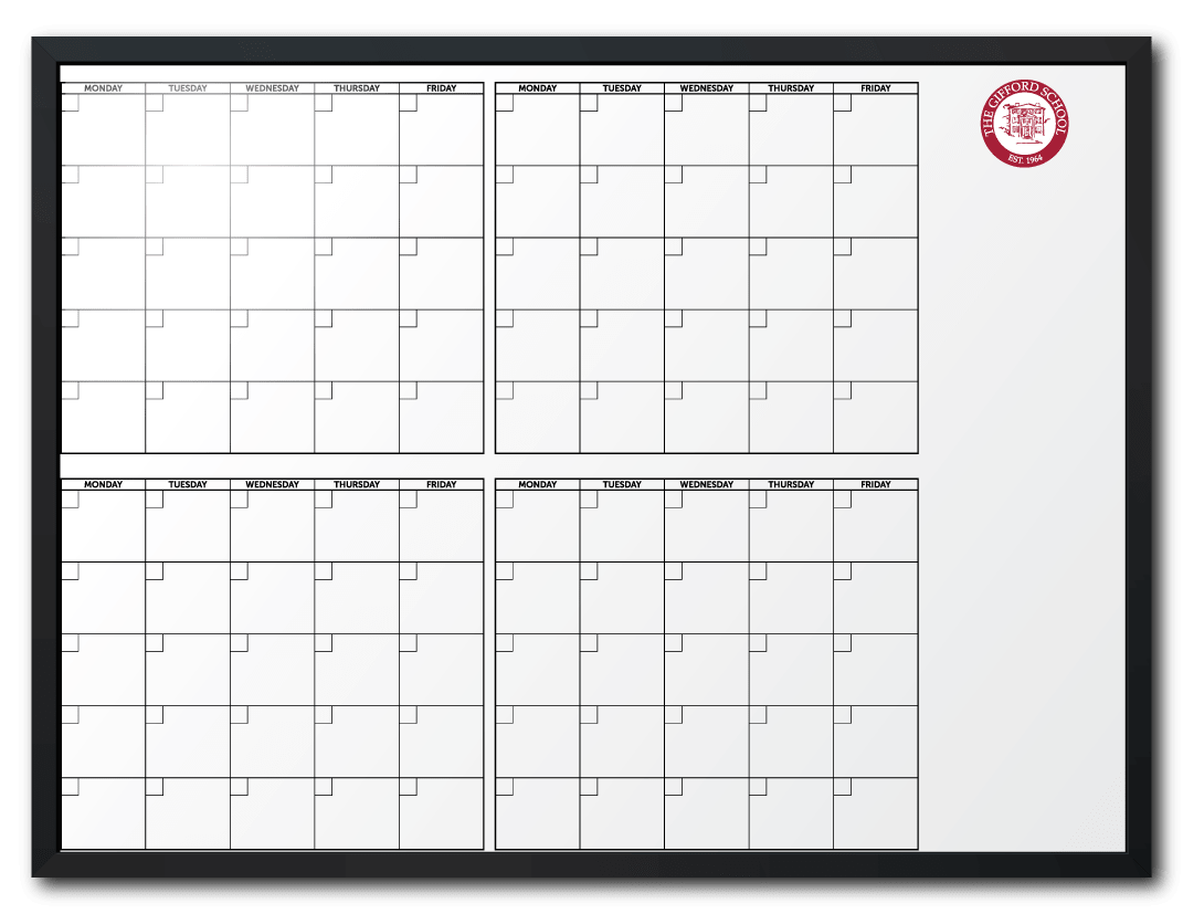 the gifford school customized 4 month at a glance calendar dry erase month at a glance calendar