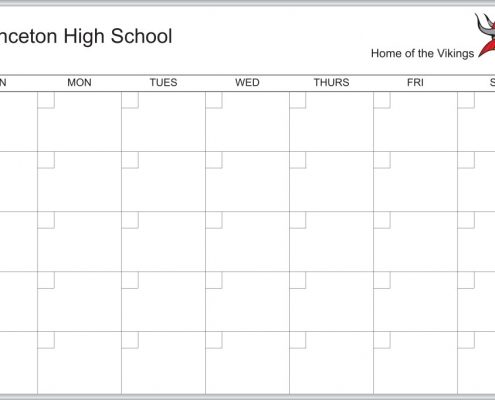 Princeton High School Month Calendar Whiteboard